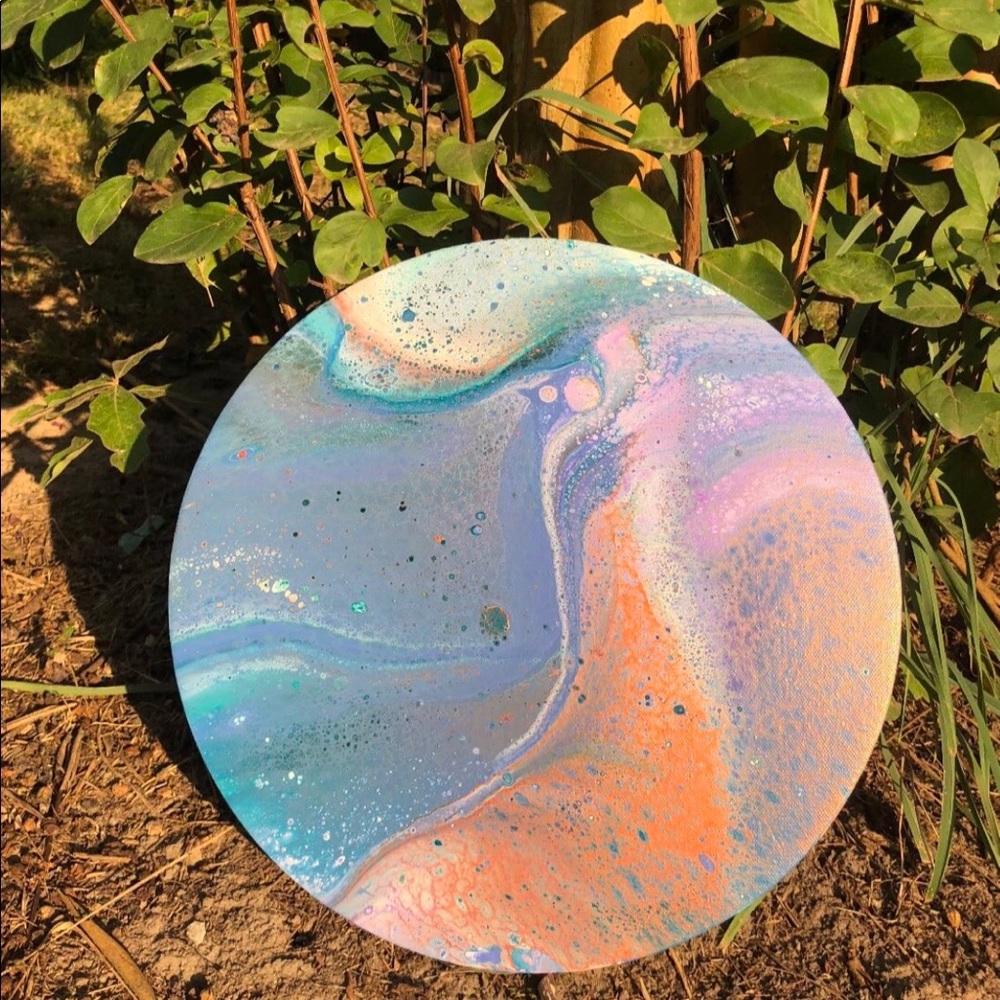Orginal Fluid Art Canvas / Home Decor / Painting